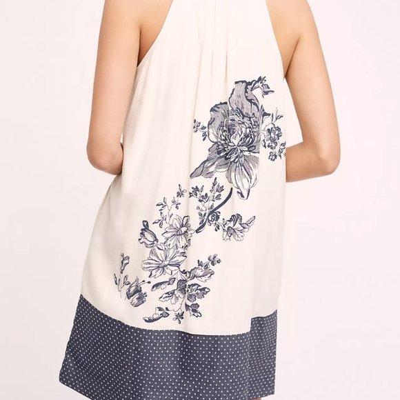 Floreat Anthropologie Sava Silk Halter Summer Midi Dress 6 Small - Picture 3 of 16